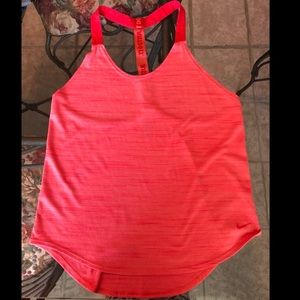 EUC Nike Dri-Fit Racerback Tank Coral Small